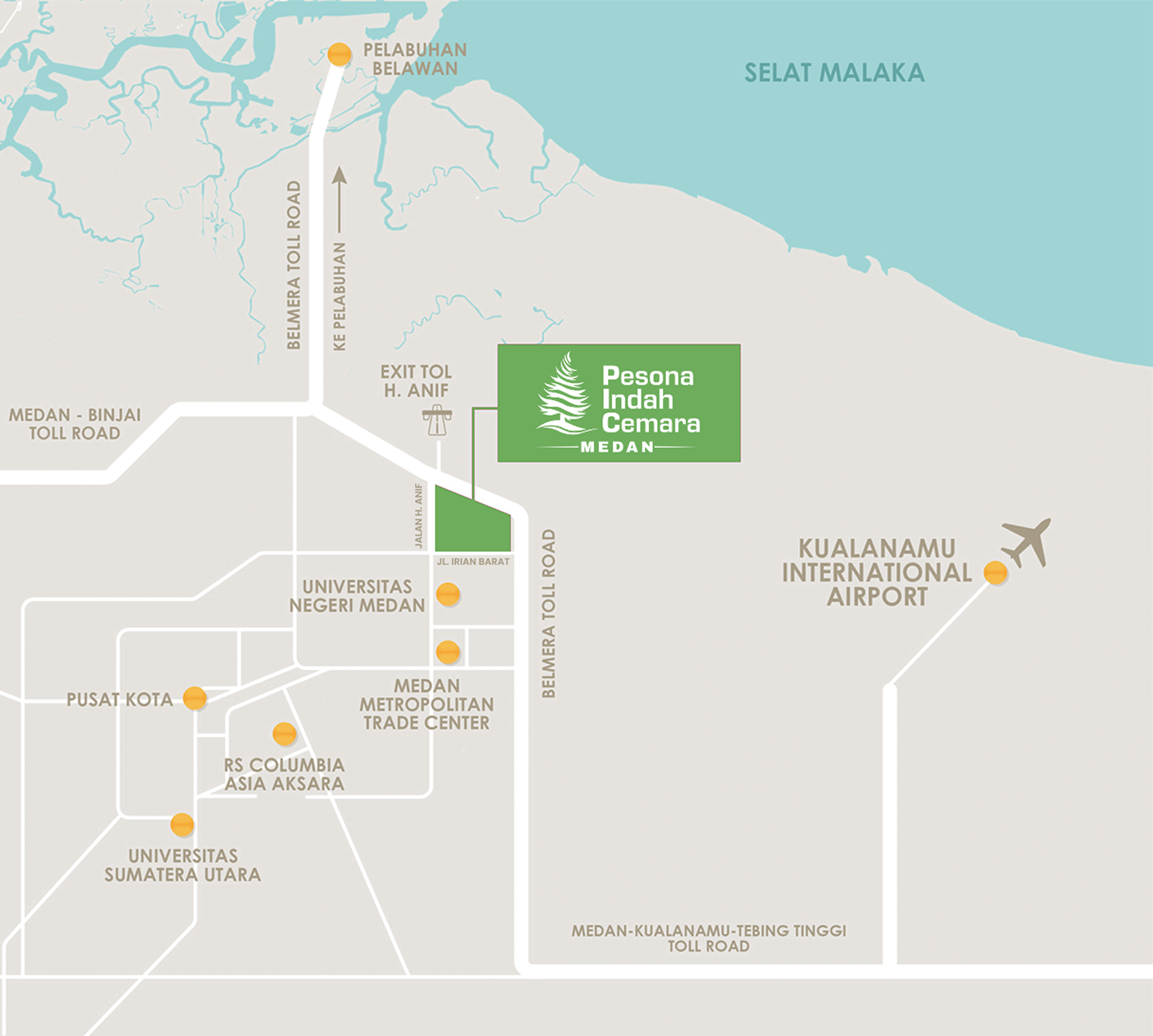 Peta Lokasi Pesona Indah Cemara